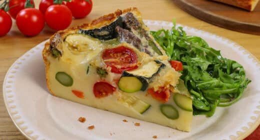 Clafoutis salé, asperges, tomates courgettes - 6034