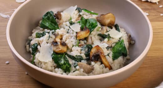 Risotto aux champignons et épinards - 6035